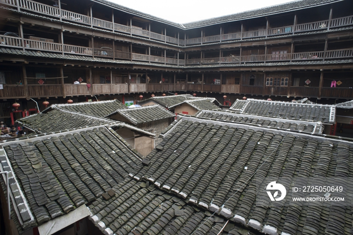 福建永定县土楼古民居建筑