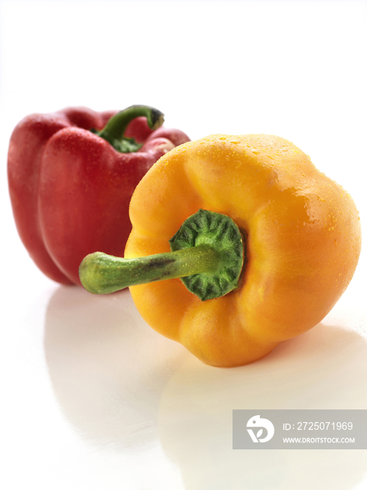 Red and yellow peppers 