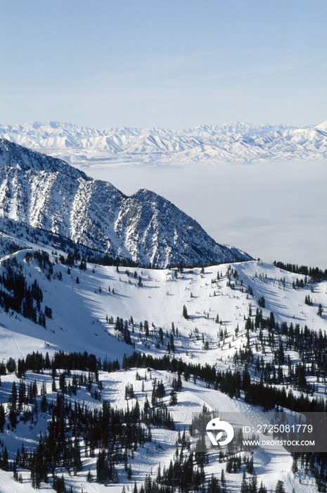 USA, Utah, View of the mountains in the Snowbird area