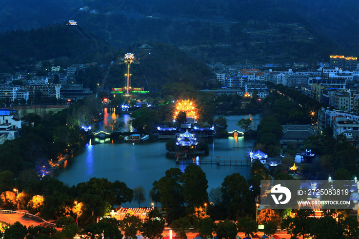 浙江省临海市夜景