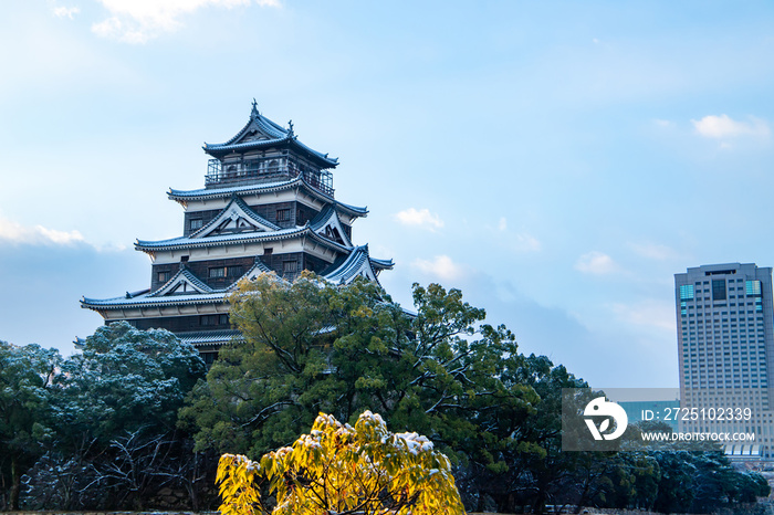 冬の広島城