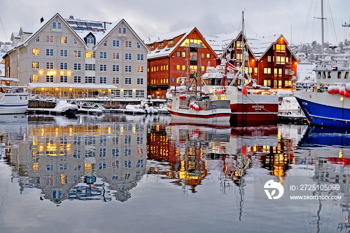 Tromsø, Norway -view of the port.