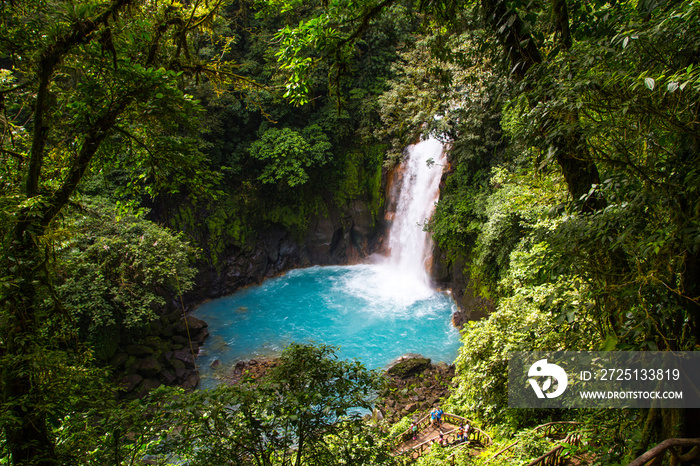 The famous waterfall of the Rio Azul, Costa Rica