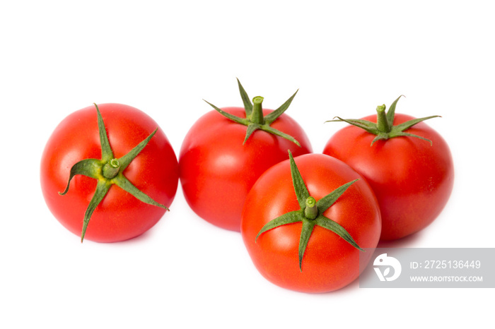 Tomaten freigestellt auf weißem Hintergrund