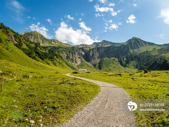 奥尔高Nebelhorn全景徒步旅行