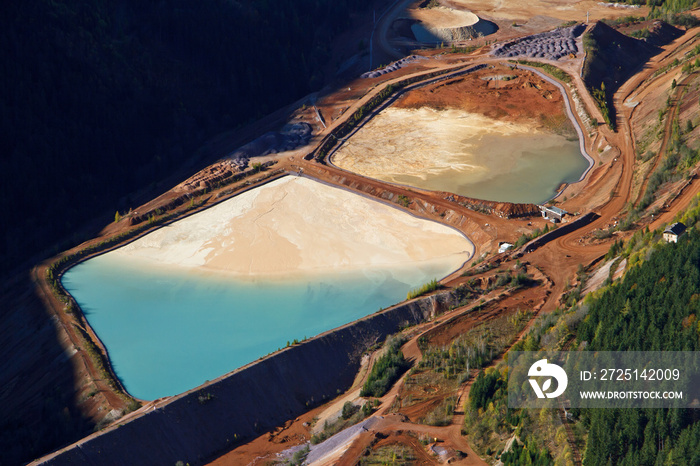 Material dumping basin of a iron mine in Austria