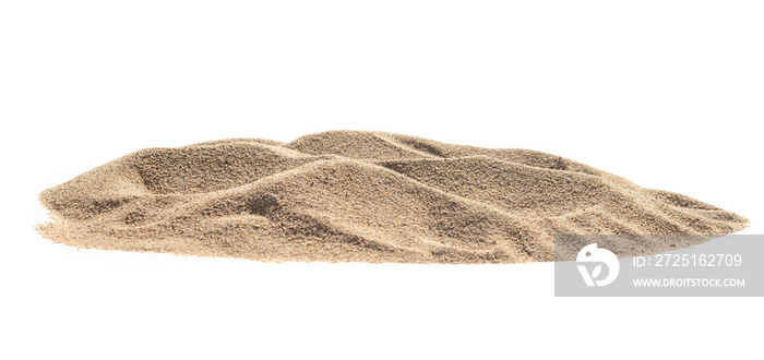 Pile sand isolated on white background