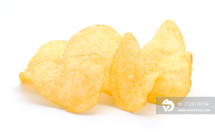 Chips potato isolated on white background