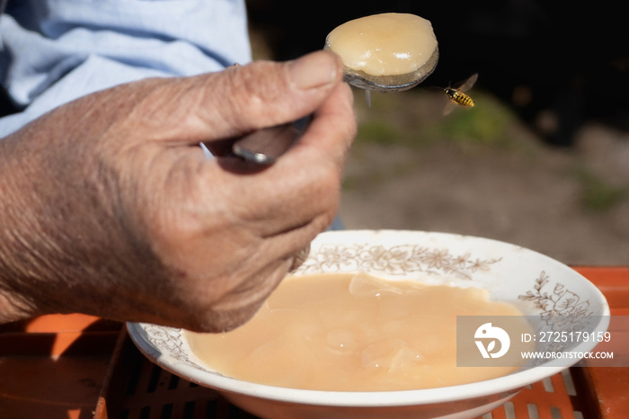 Harire甜而浓郁的丝滑布丁，由葡萄糖蜜和肉桂制成，这是当地的传统swe