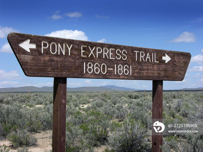 Pony Express Route标志，加利福尼亚州