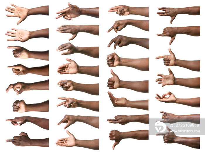 白人背景下非裔美国人的手势