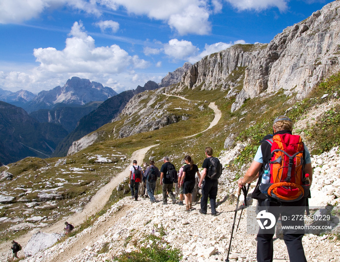 流浪者在登Dolomiten - Alpen