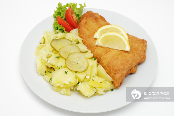 Seelachsfilet  mit Kartoffelsalat