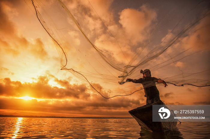 Fisherman of Bangpra Lake