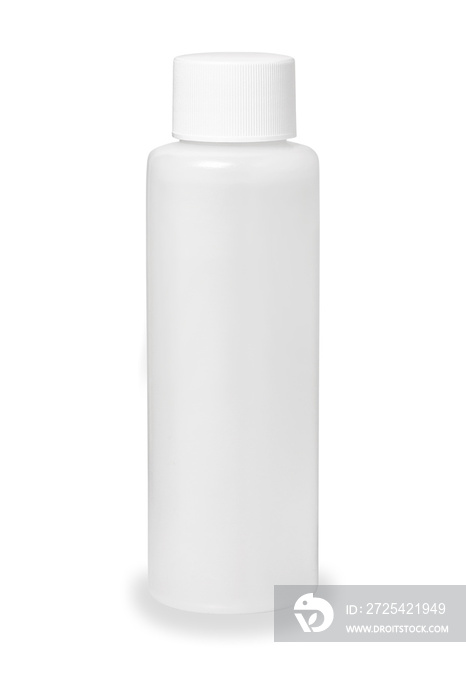 white plastic bottle for washing liquids isolated on white