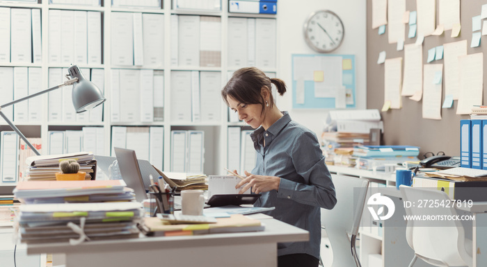 Woman working in the office