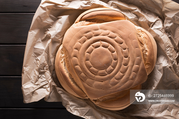 Rustic bread Typical spanish bread called candeal  a dense, firm white bread made from an ancient wh