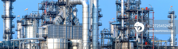 炼油行业全景石油和天然气管道钢设备细节。