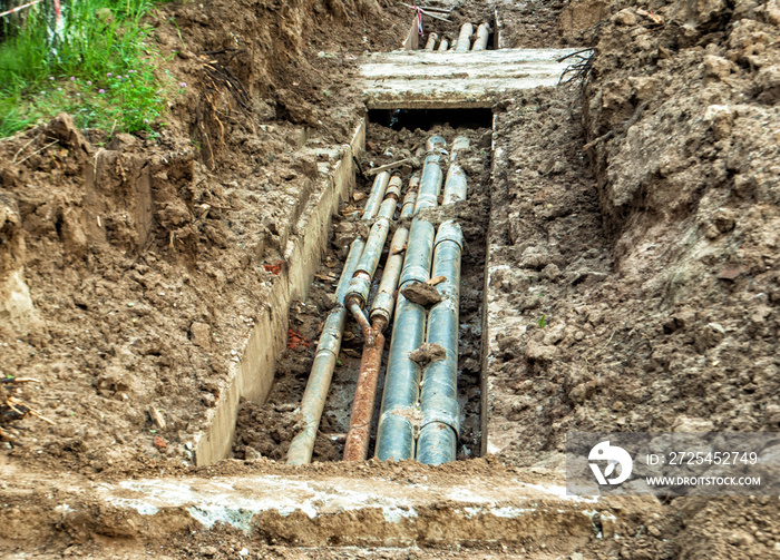 Replacing old worn-out water pipes within a residential area