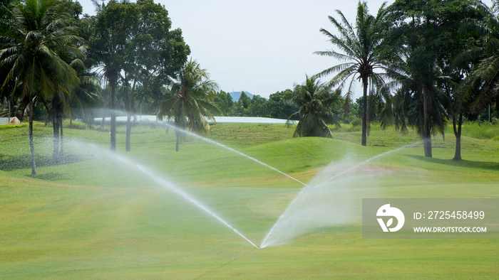 Watering in golf course