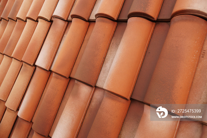 A classic ceramic tile in shape and color. Very durable roof cover.