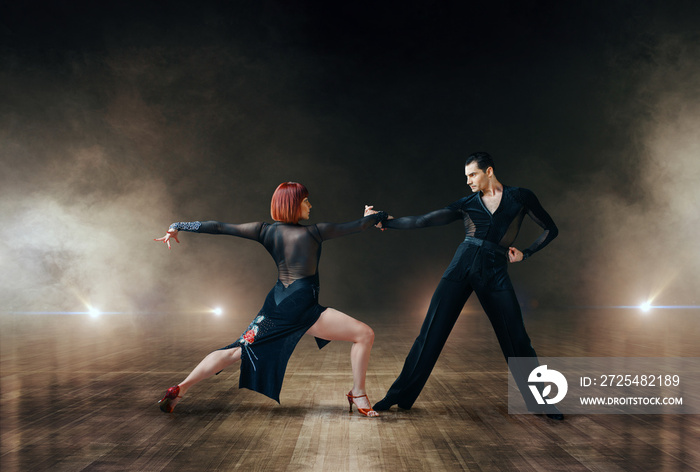 Elegant dancers, latin ballrom dance on stage