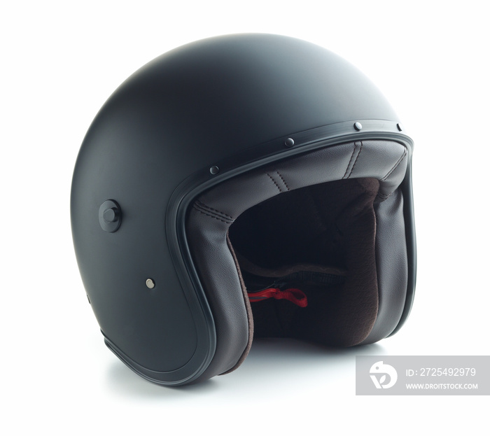 黑色摩托车头盔。