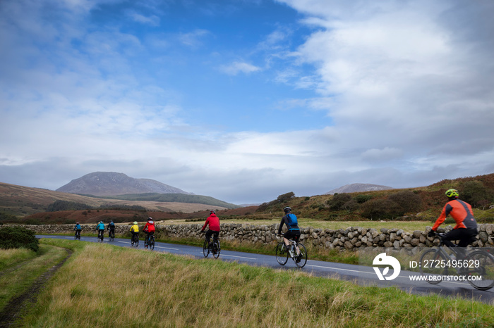 cyclists on the island of arran