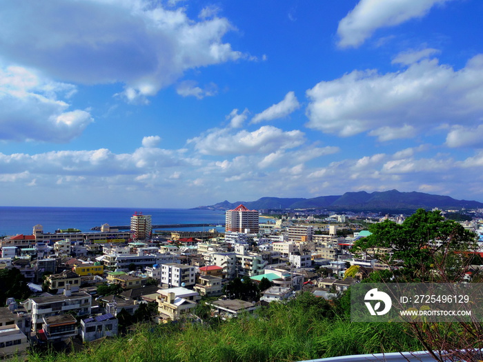 沖縄県名護市の街並み