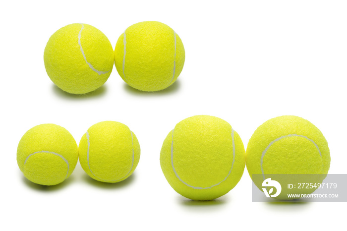 Tennis balls isolated on white background.