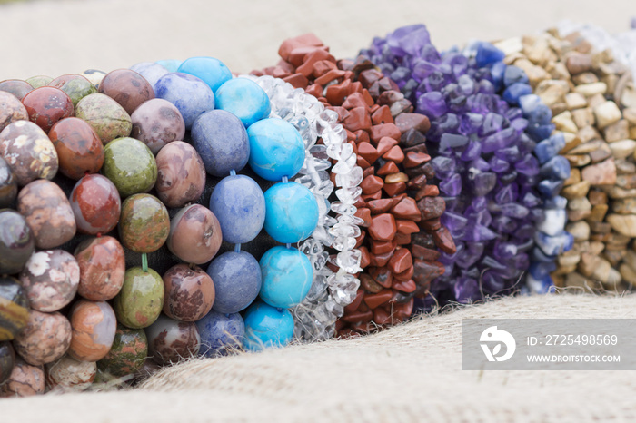 Stone and bead bracelets