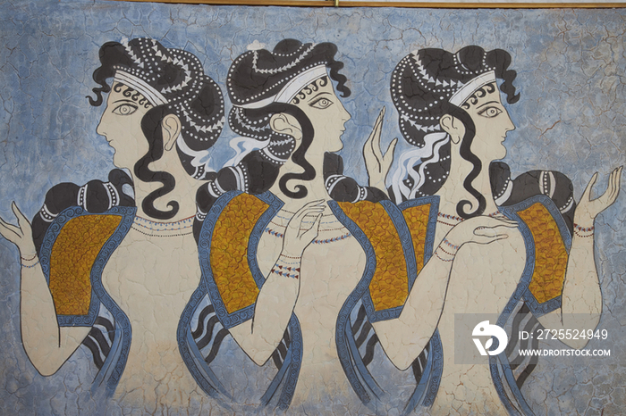 Greece, Crete, Knossos, painting