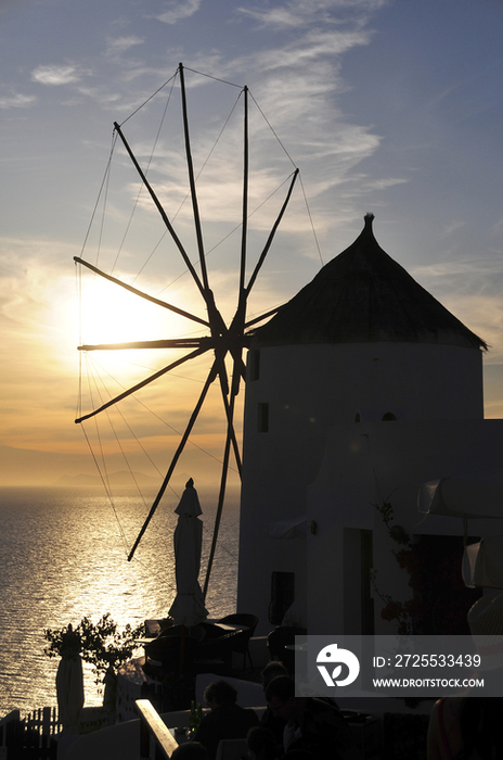 Sunset in Santorini Island