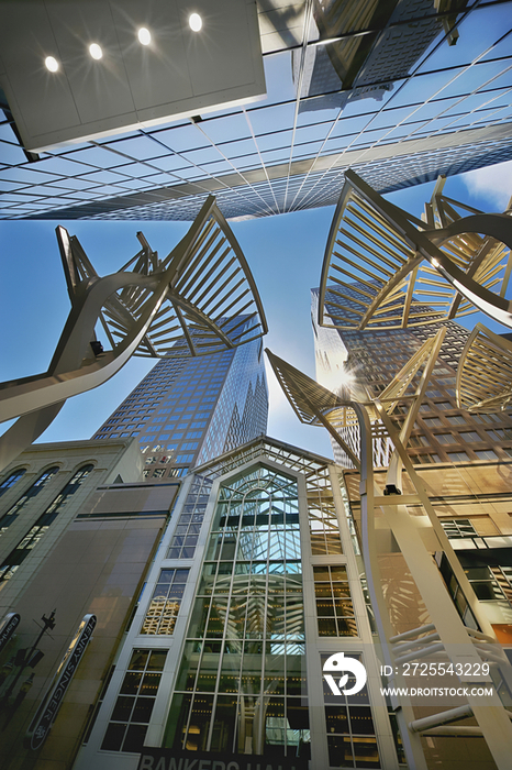 Bankers Hall and adjacent buildings in downtown Calgary