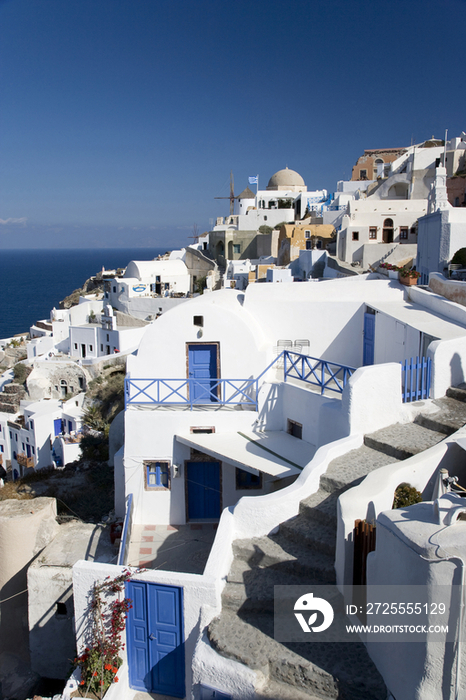 Greece, Cyclades, Santorini, Oia, view of town