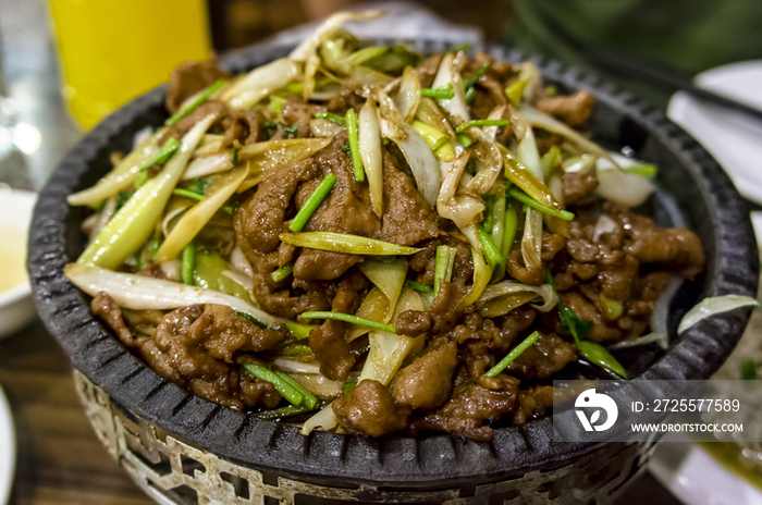 Stir-fried Shredded Pork with Sweet Soybean Paste, Beijing, China