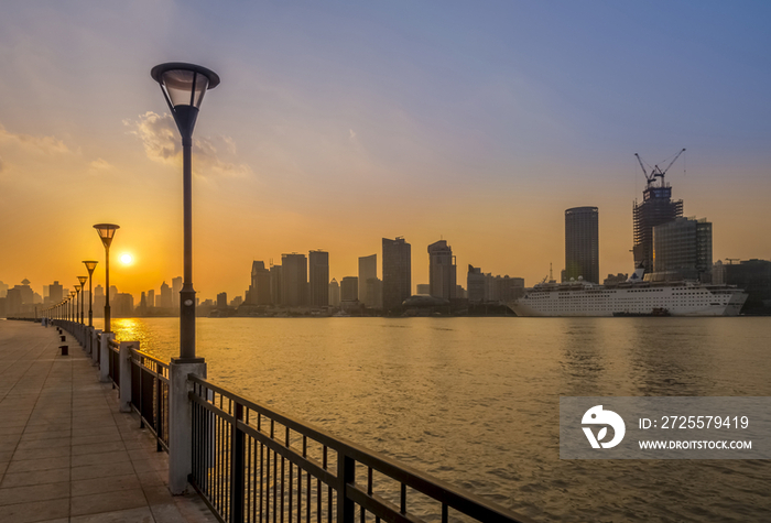 Shanghai Bund at Sunset,Shanghai,China