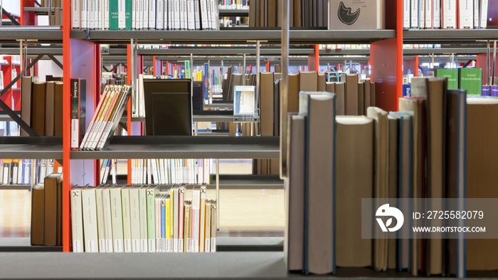 Library books in a public library in Rijswijk, Netherlands