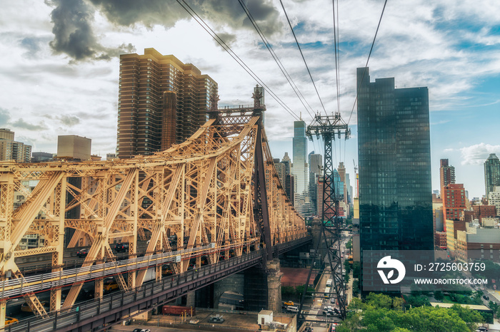 NEW YORK CITY, USA: The Queensboro Bridge is a two-level double cantilever bridge. It has two cantil