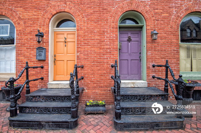 Frederick maryland historic old houses view