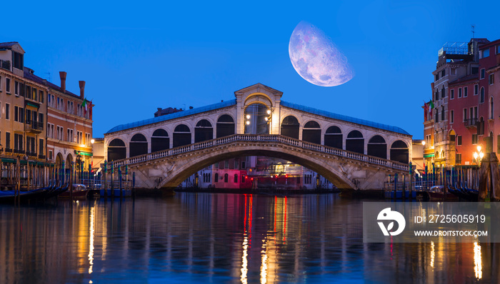 Rialto Bridge, Venice  Elements of this image furnished by NASA