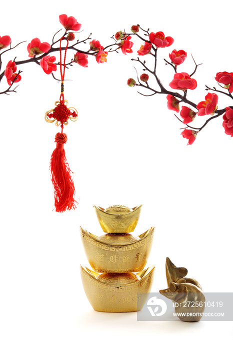 Chinese New Year decoration on white background