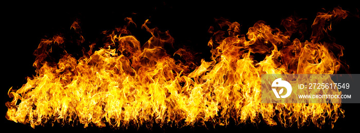 real firewalls and hot flames are burning on a black background.