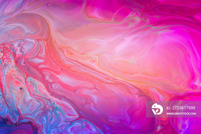 Abstract Pink Acrylic pour Liquid marble surfaces Design.