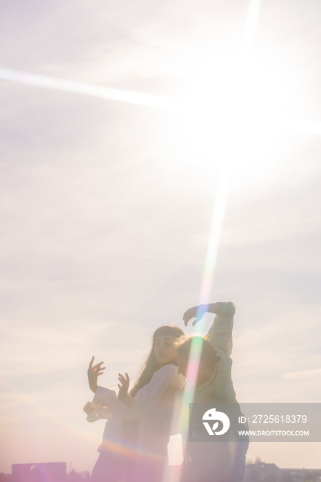 Women dancing in Nature