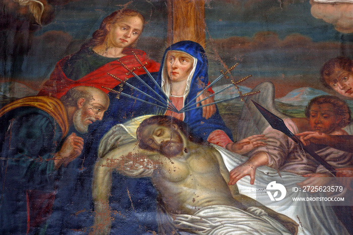 七哀圣母，年亚历山大圣凯瑟琳教区教堂祭坛绘画