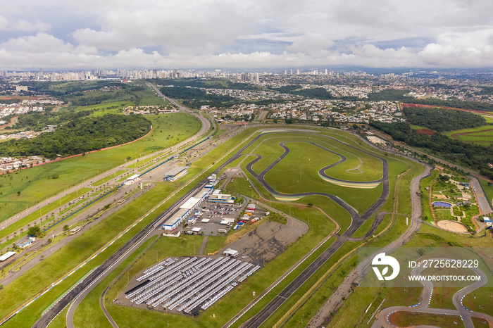 race track of Goiania, Goiás, Brazil, cloudy day