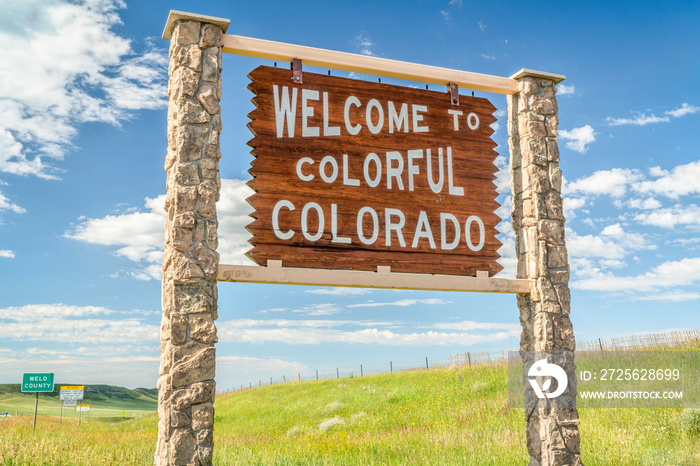 welcome to Colorado roadside sign