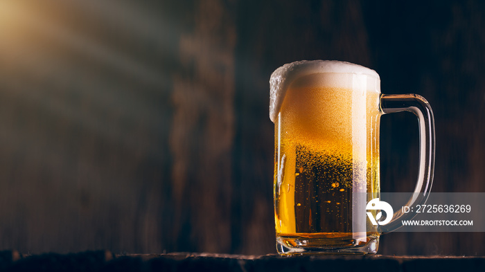 Still life with glass beer