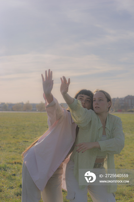 Women dancing in Nature